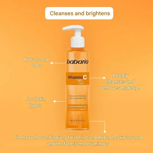 ژل شستشو صورت ویتامین سی باباریا