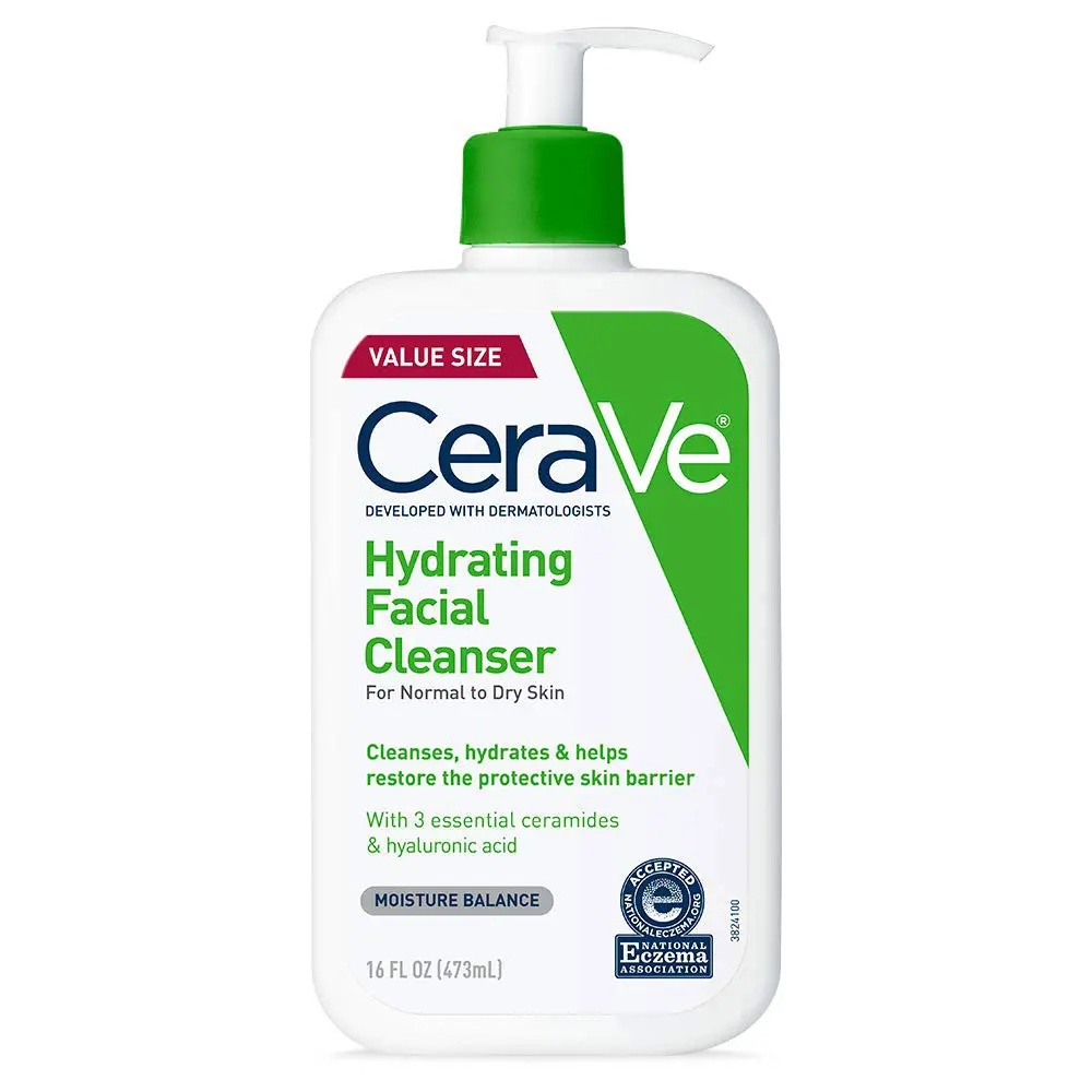 CeraVe-Hydrating-Facial-Cleanser,-Moisturizing-Face-Wash-For-Dry-Skin ژل شستشو مرطوب کننده صورت سراوی