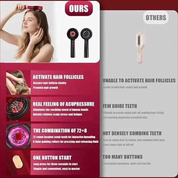 شانه ماساژور اسکالپ سر