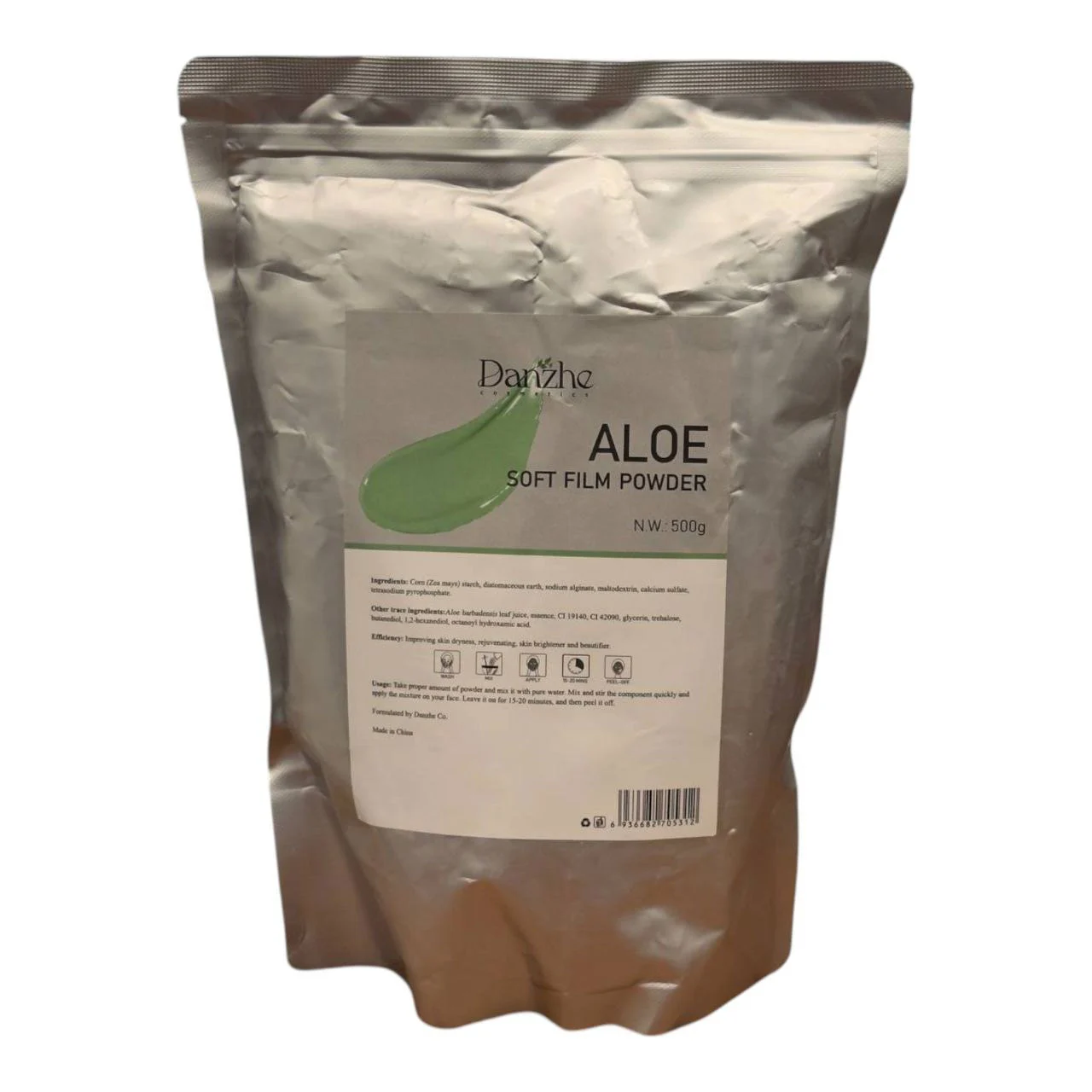 danzhe-aloe-vera-soft-film-mask-500g-3 ماسک لاتکسی آلوئه ورا دانژه