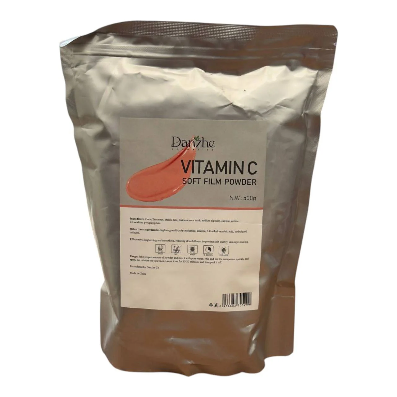 danzhe-vitamin-c-soft-film-mask-500g-3 ماسک لاتکسی ویتامین سی دانژه