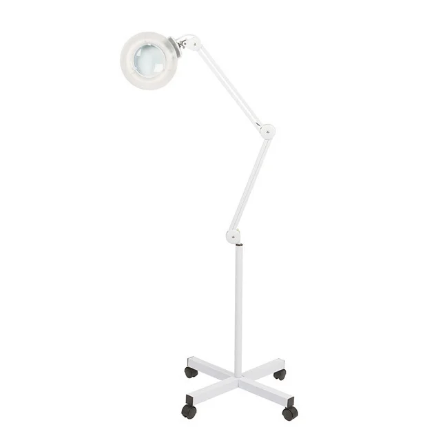 Professional-standing-base-magnifying-lamp-for-clinical-salon-use چراغ لوپ پایه دار ایستاده