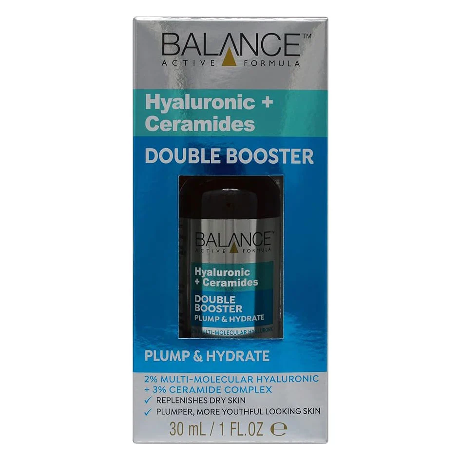 Balance-Hyaluronic-Ceramides-Double-Booster سرم هیالورونیک اسید ۲٪ و کمپلکس سرامید ۳٪ بالانس
