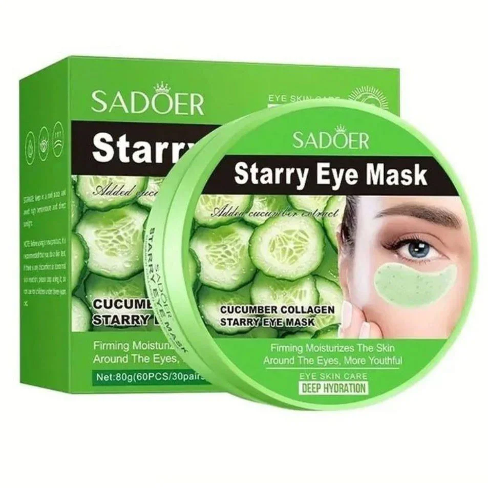 sadoer-cucumber-under-eye-patch پچ زیر چشم عصاره خیار سادور 60 عددی - Image 1