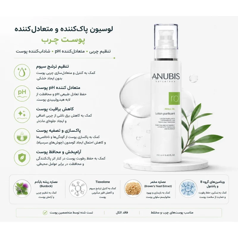 تونر آنتی باکتریال آنوبیس