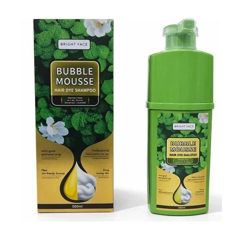 buble-mousse-shampo-500-ml شامپو رنگ مو فومی برایت فیس مشکی