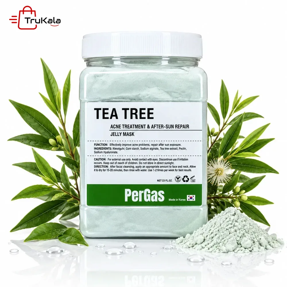 PerGas-Tea-Tree-Acne-Treatment-&-After-Sun-Repair-Jelly-Mask---700g-(23-FL.OZ ماسک هیدروژلی چای سبز پرگاس
